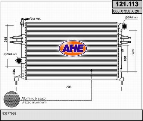 AHE 121.113 - Radiateur, refroidissement du moteur cwaw.fr