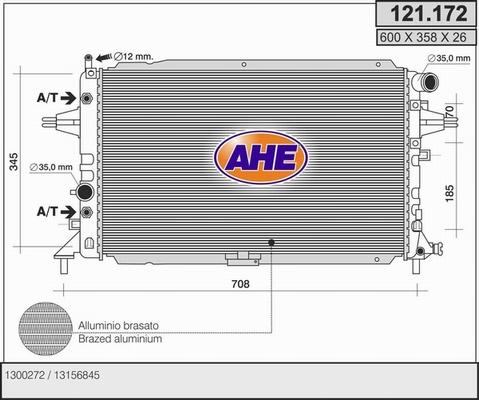 AHE 121.172 - Radiateur, refroidissement du moteur cwaw.fr