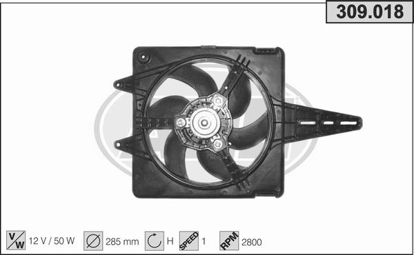 AHE 309.018 - Ventilateur, refroidissement du moteur cwaw.fr