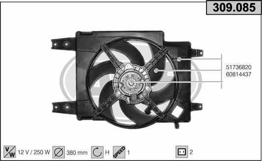 AHE 309.085 - Ventilateur, refroidissement du moteur cwaw.fr