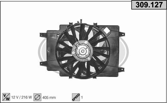 AHE 309.127 - Ventilateur, refroidissement du moteur cwaw.fr