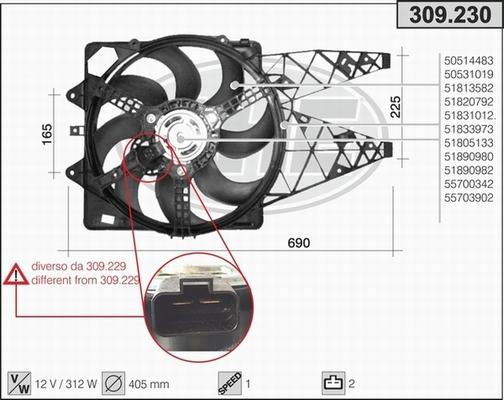 AHE 309.230 - Ventilateur, refroidissement du moteur cwaw.fr