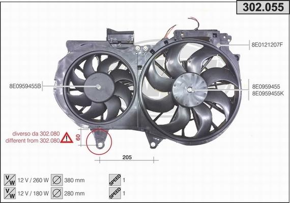 AHE 302.055 - Ventilateur, refroidissement du moteur cwaw.fr