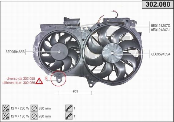 AHE 302.080 - Ventilateur, refroidissement du moteur cwaw.fr