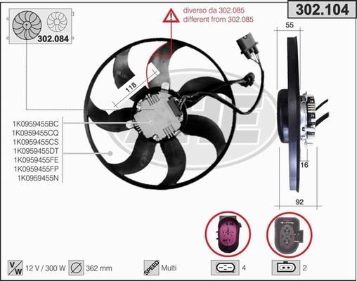 AHE 302.104 - Ventilateur, refroidissement du moteur cwaw.fr