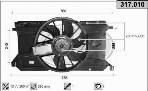 AHE 317.010 - Ventilateur, refroidissement du moteur cwaw.fr