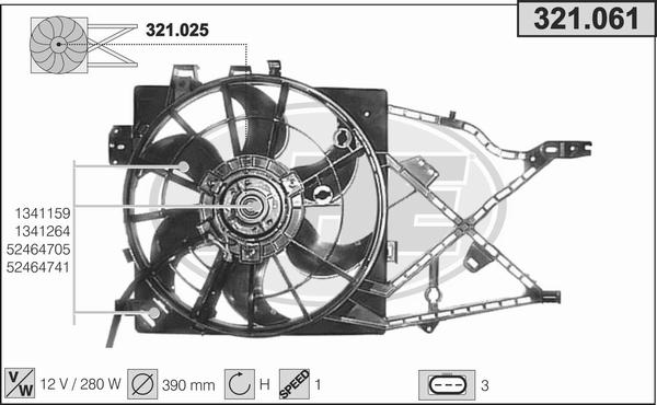 AHE 321.061 - Ventilateur, refroidissement du moteur cwaw.fr