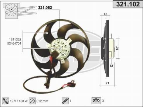 AHE 321.102 - Ventilateur, refroidissement du moteur cwaw.fr