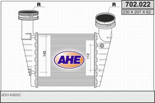 AHE 702.022 - Intercooler, échangeur cwaw.fr