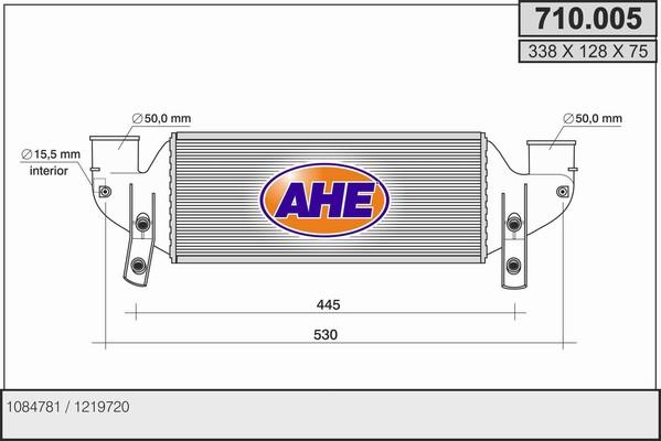 AHE 710.005 - Intercooler, échangeur cwaw.fr