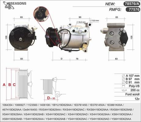 AHE 78576/A - Compresseur, climatisation cwaw.fr