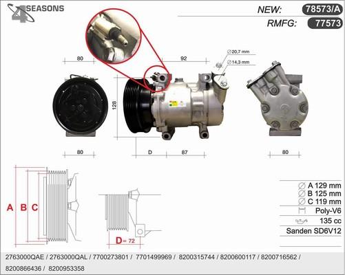 AHE 78573/A - Compresseur, climatisation cwaw.fr