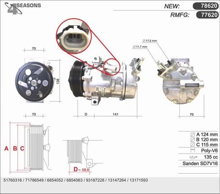 AHE 78620 - Compresseur, climatisation cwaw.fr