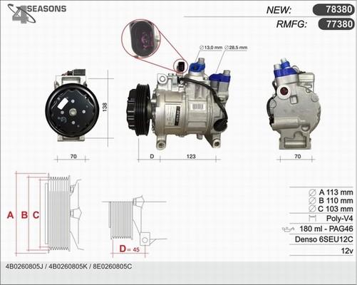 AHE 78380 - Compresseur, climatisation cwaw.fr