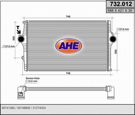 AHE 732.012 - Intercooler, échangeur cwaw.fr