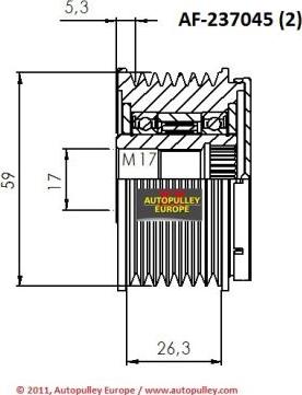 AINDE AF237045 - Poulie, alternateur cwaw.fr