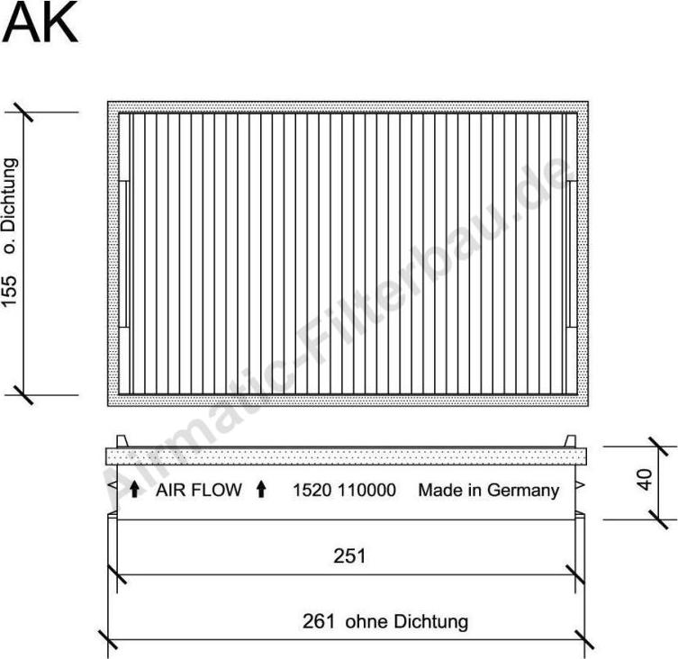 Airmatic IF1520 - Filtre, air de l'habitacle cwaw.fr