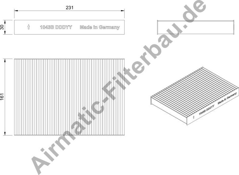 Airmatic IF1043B - Filtre, air de l'habitacle cwaw.fr