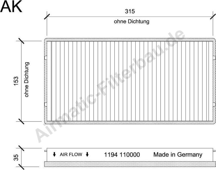 Airmatic IF1194 - Filtre, air de l'habitacle cwaw.fr