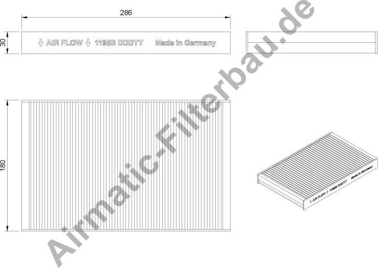 Airmatic IF1195B - Filtre, air de l'habitacle cwaw.fr