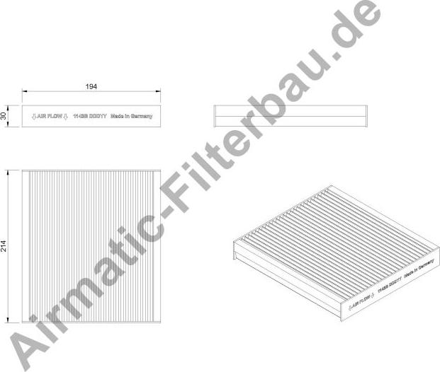 Airmatic IF1143B - Filtre, air de l'habitacle cwaw.fr