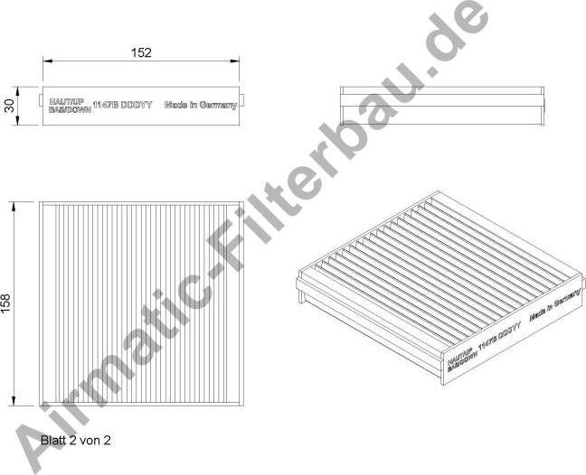 Airmatic IF1147SB - Filtre, air de l'habitacle cwaw.fr