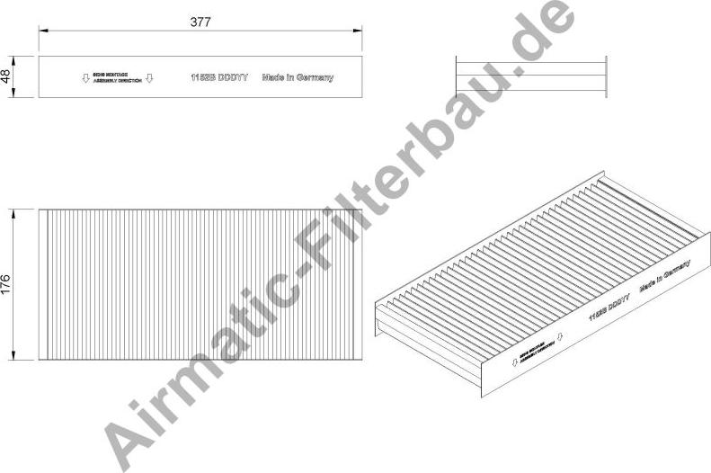 Airmatic IF1152B - Filtre, air de l'habitacle cwaw.fr