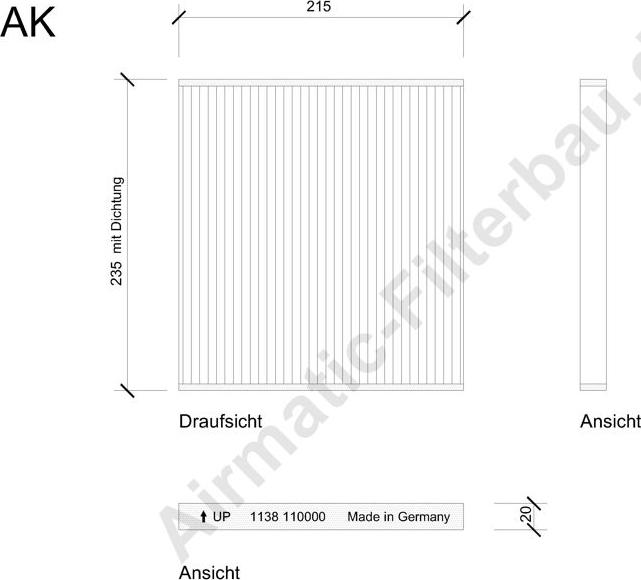 Airmatic IF1138 - Filtre, air de l'habitacle cwaw.fr