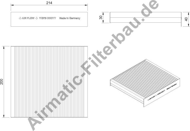 Airmatic IF1137B - Filtre, air de l'habitacle cwaw.fr