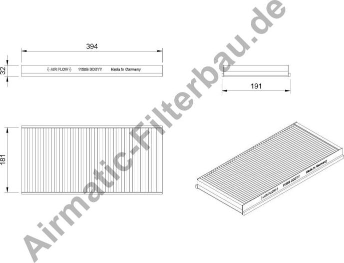 Airmatic IF1125B - Filtre, air de l'habitacle cwaw.fr