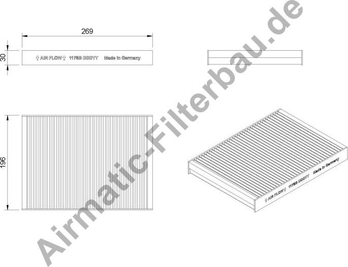 Airmatic IF1178B - Filtre, air de l'habitacle cwaw.fr