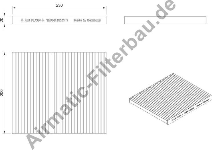 Airmatic IF1205B - Filtre, air de l'habitacle cwaw.fr