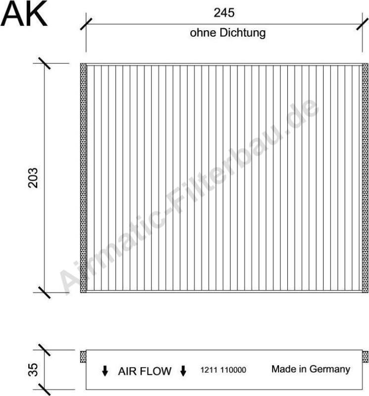 Airmatic IF1211P - Filtre, air de l'habitacle cwaw.fr