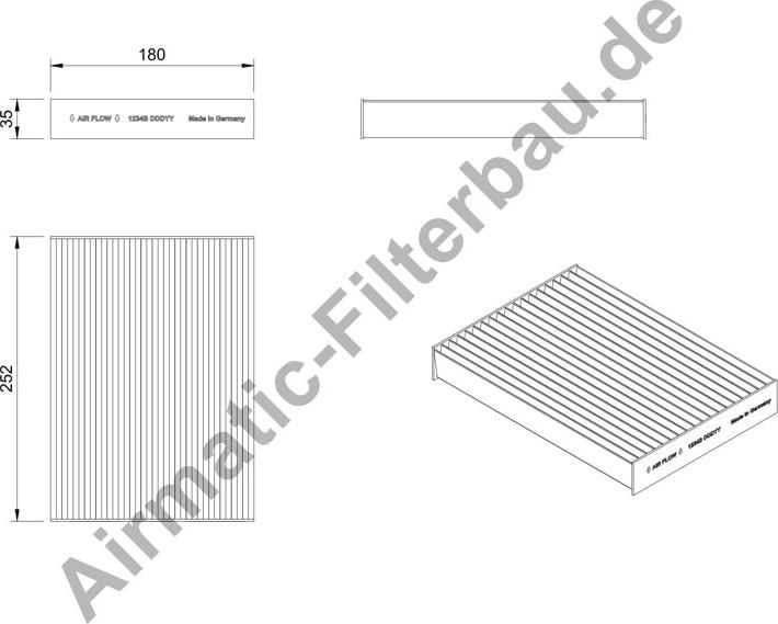 Airmatic IF1234B - Filtre, air de l'habitacle cwaw.fr