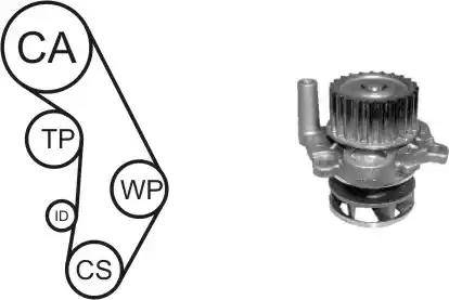 Airtex WPK-937704 - Pompe à eau + kit de courroie de distribution cwaw.fr