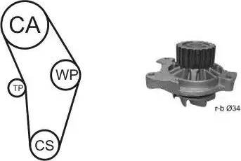 Airtex WPK-9274R02 - Pompe à eau + kit de courroie de distribution cwaw.fr