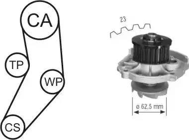 Airtex WPK-166101 - Pompe à eau + kit de courroie de distribution cwaw.fr