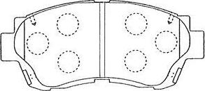 AISIN A1N041 - Kit de plaquettes de frein, frein à disque cwaw.fr