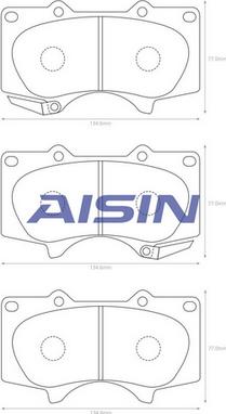 AISIN A1N011 - Kit de plaquettes de frein, frein à disque cwaw.fr