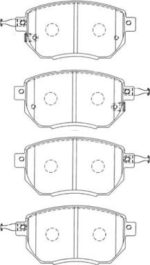 AISIN B1N079 - Kit de plaquettes de frein, frein à disque cwaw.fr