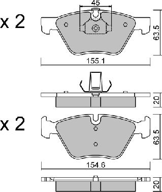 AISIN BPBM-1007 - Kit de plaquettes de frein, frein à disque cwaw.fr