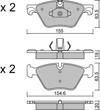 AISIN BPBM-1013 - Kit de plaquettes de frein, frein à disque cwaw.fr