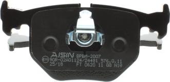 AISIN BPBM-2007 - Kit de plaquettes de frein, frein à disque cwaw.fr