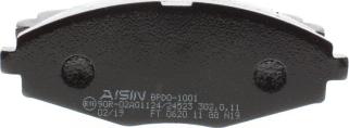 AISIN BPDO-1001 - Kit de plaquettes de frein, frein à disque cwaw.fr