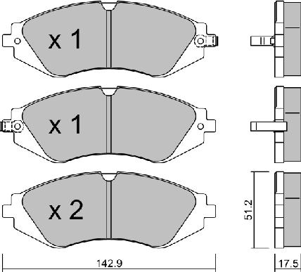 AISIN BPDO-1003 - Kit de plaquettes de frein, frein à disque cwaw.fr