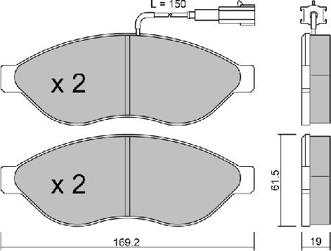 AISIN BPFI-1040 - Kit de plaquettes de frein, frein à disque cwaw.fr