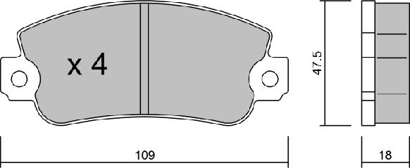 AISIN BPFI-1041 - Kit de plaquettes de frein, frein à disque cwaw.fr