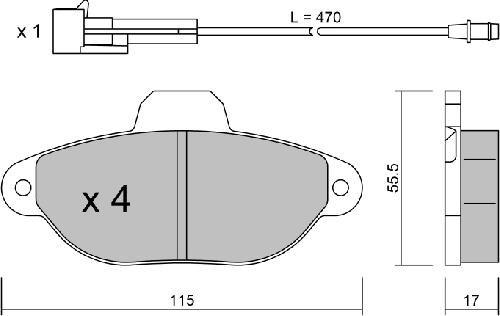 AISIN BPFI-1001 - Kit de plaquettes de frein, frein à disque cwaw.fr