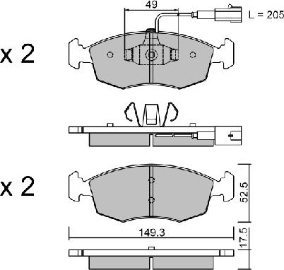 AISIN BPFI-1007 - Kit de plaquettes de frein, frein à disque cwaw.fr