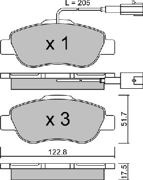 AISIN BPFI-1015 - Kit de plaquettes de frein, frein à disque cwaw.fr